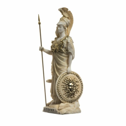 Statua atena con gufo medusa - atena,