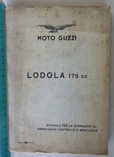 Moto Guzzi LODOLA 175cc. Manuale officina ORIGINALE 1957