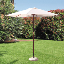 Round wooden umbrella and