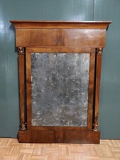 SPECCHIERA CAMINIERA STILE IMPERO EPOCA 800 LASTRONATA IN NOCE