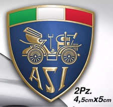 4 N°adesivi ASI Interno Vetro Altissima Qualità Misura 4.5x5 Auto Storichee