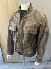 Giacca Belstaff Cougar Blouson Antique Brown  XL, pelle Malenotti era