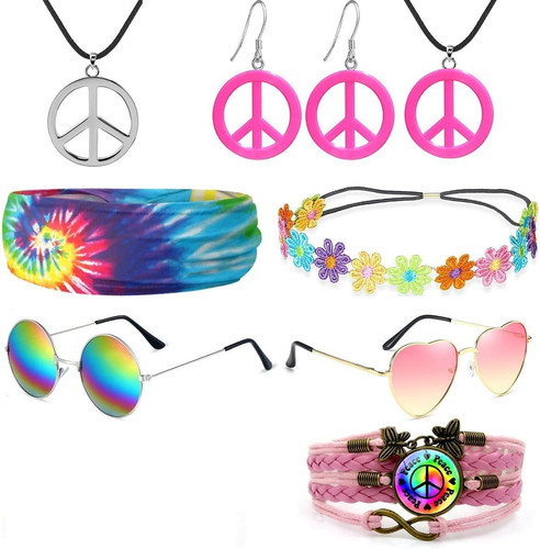 Costume hippie uomo - hippie, donna