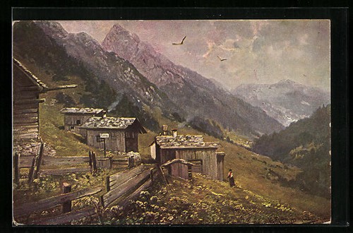 Cartolina artista müller - cartolina, d'artista
