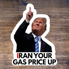 Adesivo Trump IRAN YOUR GAS