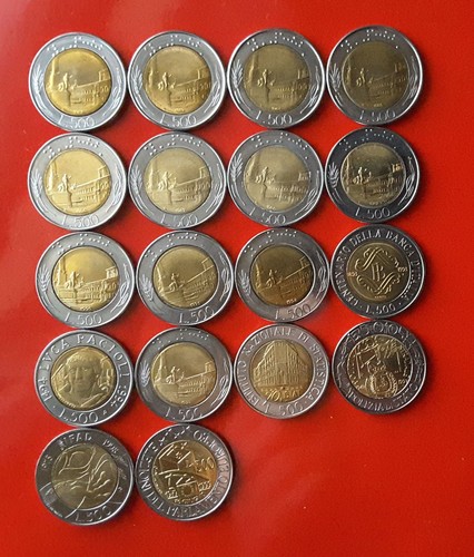 500 lire anni - lire, consecutivi
