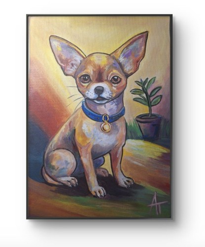 Quadro chihuahua astratto - quadro,