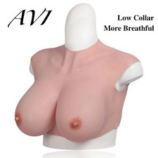 Pettorina in silicone Crossdresser forme seno con texture vera pelle bloodshot