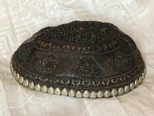 Tazza teschio Kapala buddista tibetano buddismo tantrico finta resina argento fatta a mano