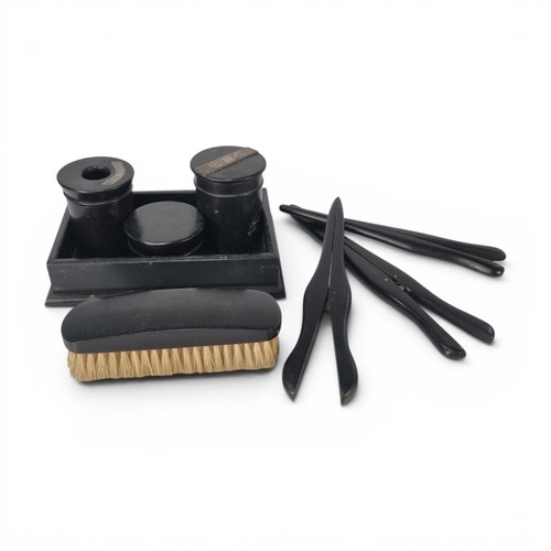 Antique black ebony wood - black,