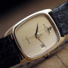 LADIES BAUME & MERCIER BAUMATIC SOLID 18K ANNI 70 CON CUSTODIA • TUTTO...