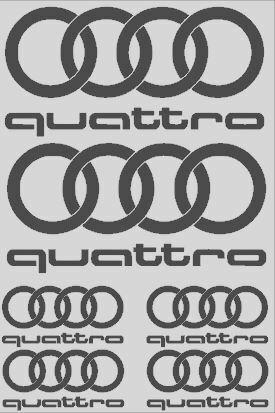 Kit stickers audi quattro - ,
