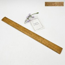 Antica riga righello inglese vintage in legno da scrivania per disegno Anni '60