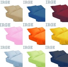 Set completo lenzuola singole 100 COTONE lenzuolo sotto con angoli singolo IRGE