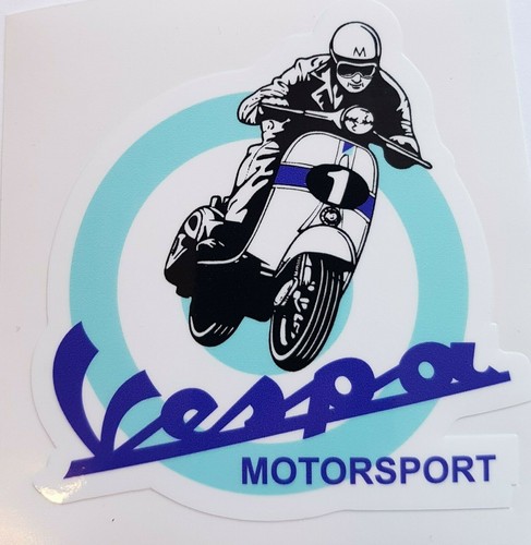 Vespa motorsport pvc aufkleber - vespa,