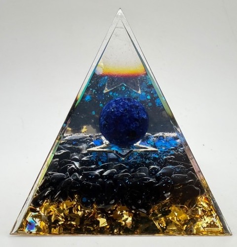 Piramide orgonite lapislazzuli - piramide,