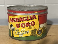 Scatola Di Latta Pubblicitaria Medaglia D’oro Caffè Anni 50 