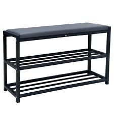 Scarpiera 1/2/3/4 ripiani Portascarpe Salvaspazio Acciaio multiuso con seduta