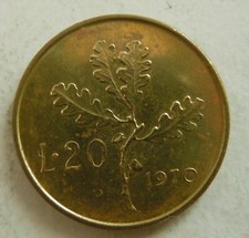 Italy - 20 Lire - 1970 MINT -