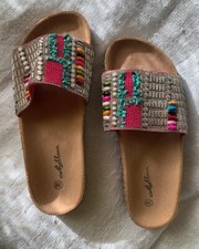 Ciabatte Melissa Donna Sandali in Sughero con perle Tg 39