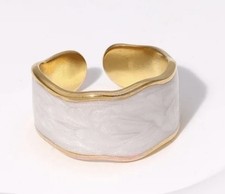 Anello Retrò Bianco Perlato