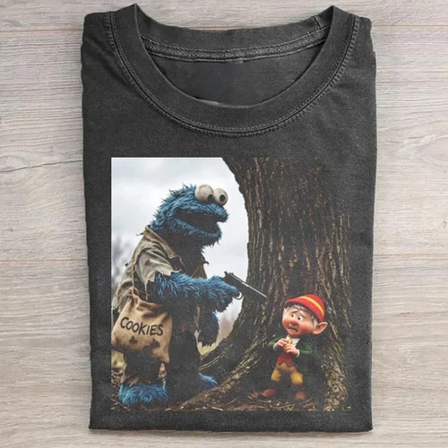 Shirt blu mostro foresta - t-shirt,