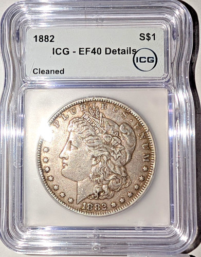 1882 morgan silver - silver, icg
