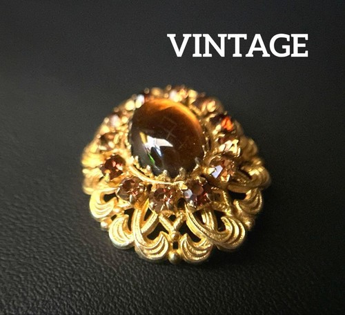 Spilla fiore vintage oro