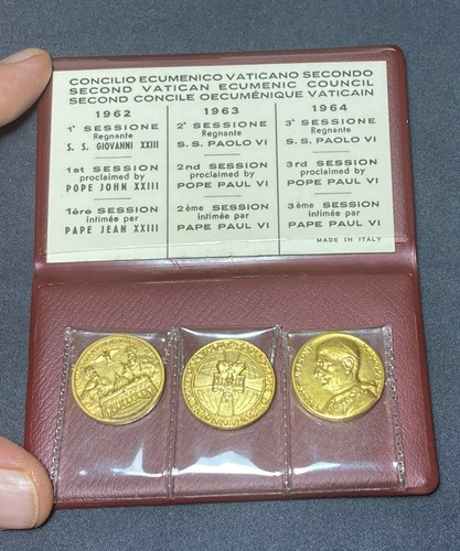 Trittico medaglie concilio - medaglie,