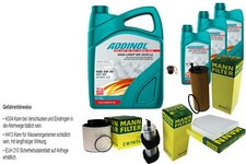 MANN Controllo set 8L ADDINOL GIGALUCE MV 0530 LL 5W-30 per Audi A4 Allroad