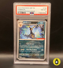 POKEMON - UMBREON GAMESTOP EXCLUSIVE 130/197 - Obsidian Flames - ENG - NM- PSA 8