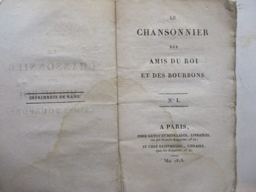 Chansonnier des amis roi - le,
