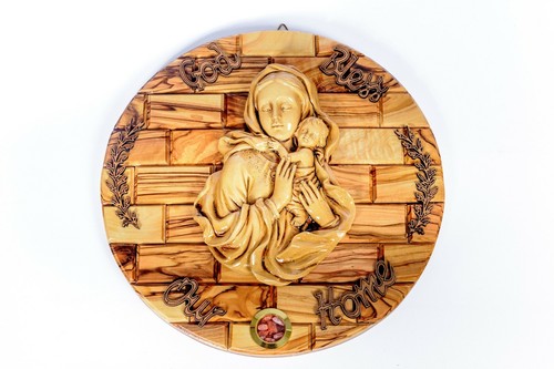 God bless our home olive - olive, wood