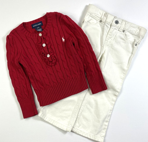 Set maglione jeans rosso - set,