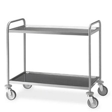 Carrello di servizio in acciaio inox 2 piani smontabile cm.109x69xh.95 per risto