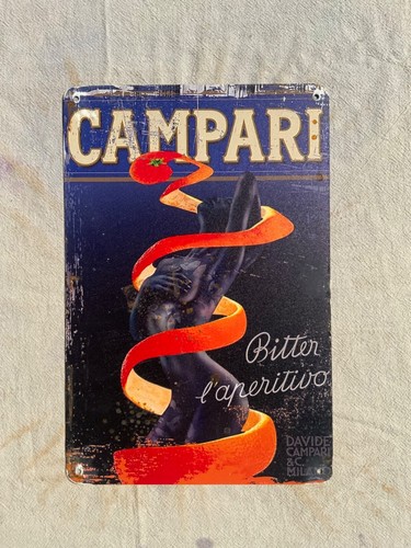 Insegna metallo campari - in,