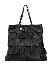 NWT Red Valentino Tiered Ruffled  Handbag Black-Fabric MSRP$675