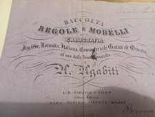 Raccolta di Regole e Modelli Calligrafia,Agabiti,Paravia. 