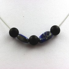 Collana Perle Onice Nero Opaco