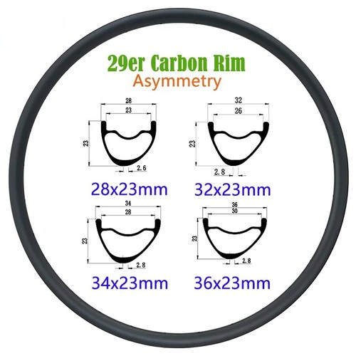 Cerchio carbonio mtb 29er - , 23mm
