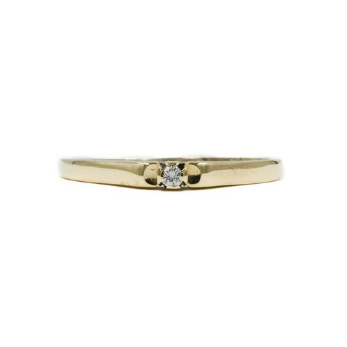 Anello con diamante brillante