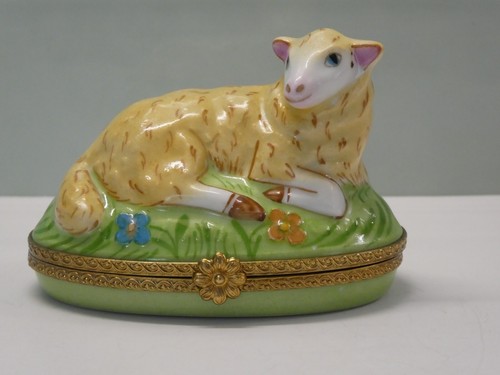 Limoges peint main sheep - limoges,