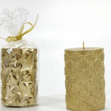 Candela oro addobbi natalizi
