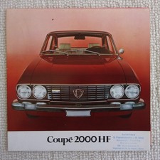 Brochure vendita LANCIA 2000 COUPE HF orig 1972 formato grande - testo It/Fr/Ger/Eng