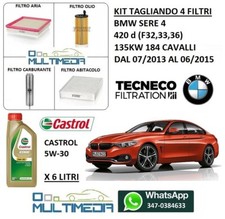 TAGLIANDO 4 FILTRI E 6 LT OLIO