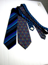 2 X Cravatte Ties Seta Silk