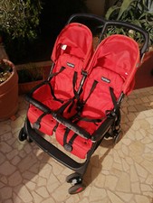 Passeggino gemellare PegPerego Aria Twin rosso