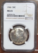 1966 KENNEDY MEZZO DOLLARO NGC