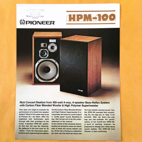 Brochure altoparlante pioneer - altoparlante,