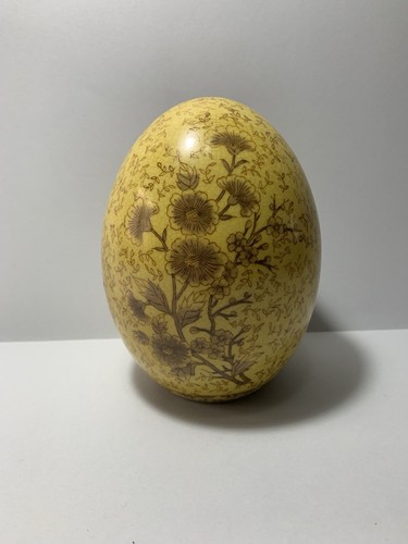 Uovo ceramica giallo con - in,